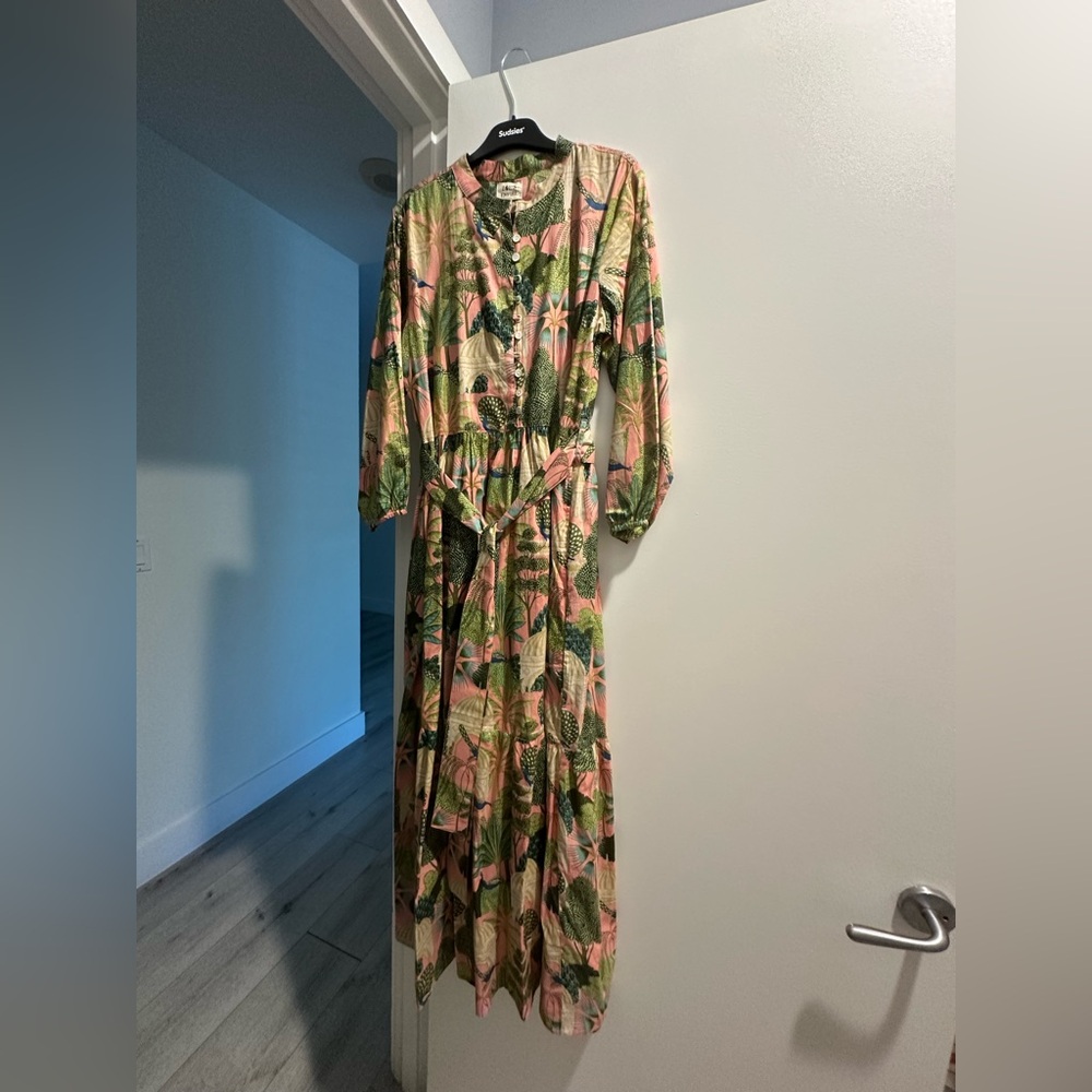 Tropical Long Sleeve Dress